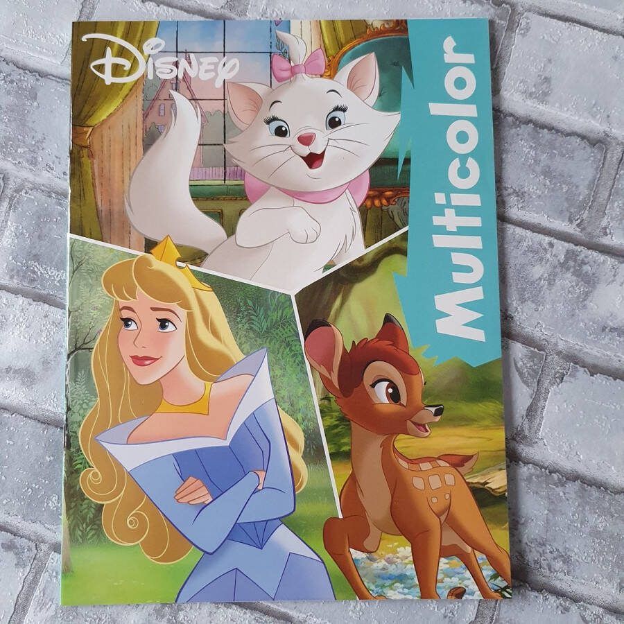Disney Multicolor kleurboek voor zowel jongens als meisjes uitermate geschikt voor kleurpotloden