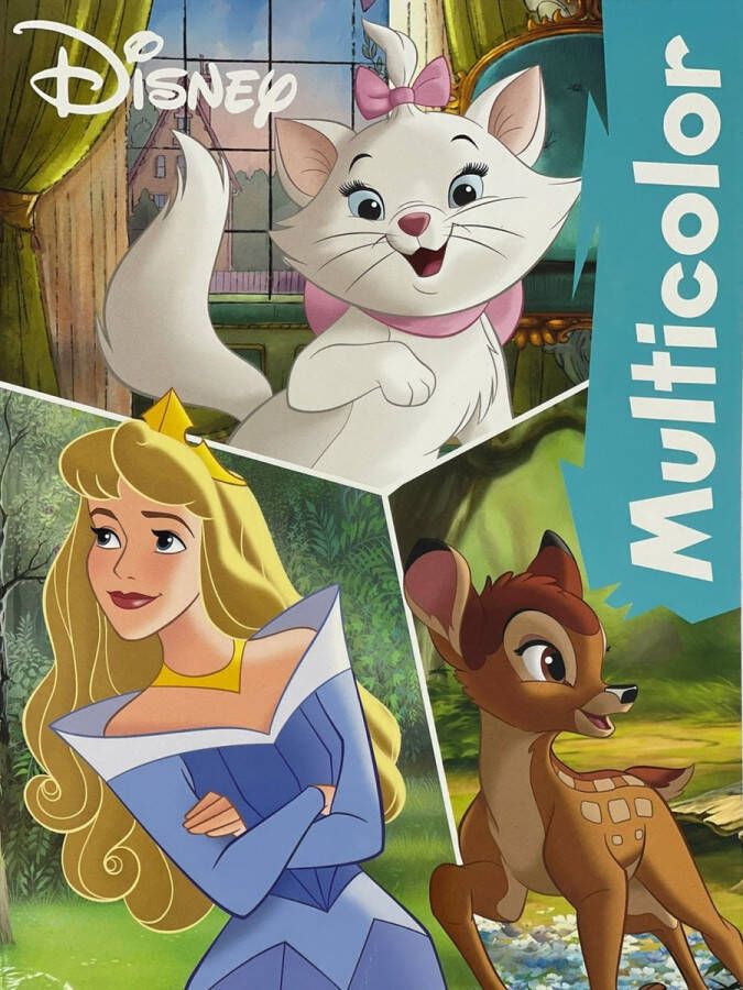 Multicolor Disney kleurboek voor zowel jongens als meisjes uitermate geschikt voor kleurpotloden
