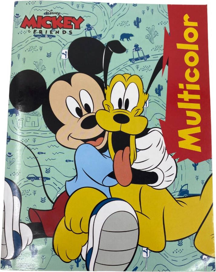 MultiColor Disney Mickey en Pluto Kleurboek voor kinderen