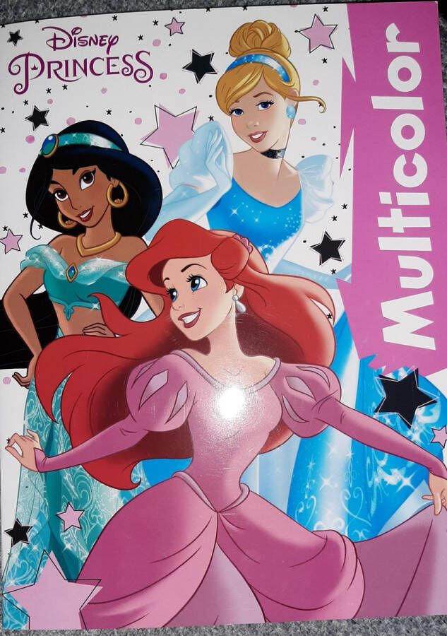 Disney Princess Multicolor kleurboek assepoester Jasmine Ariel Belle Boek specials Nederland art 400134