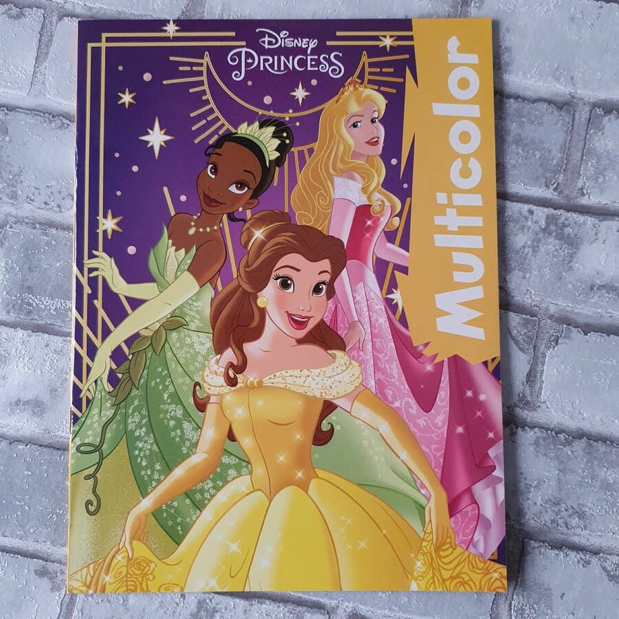 Multicolor prinsessen doornroosje belle tiana kleurboek