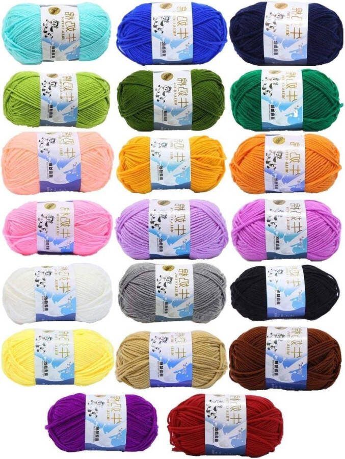 Multicolour Super Zachte Melk Katoen Wol Garen 50G Voor Breien Gehaakte Baby Kledingstukken Hoed Schoenen Sokken Sjaal Speelgoed Maken