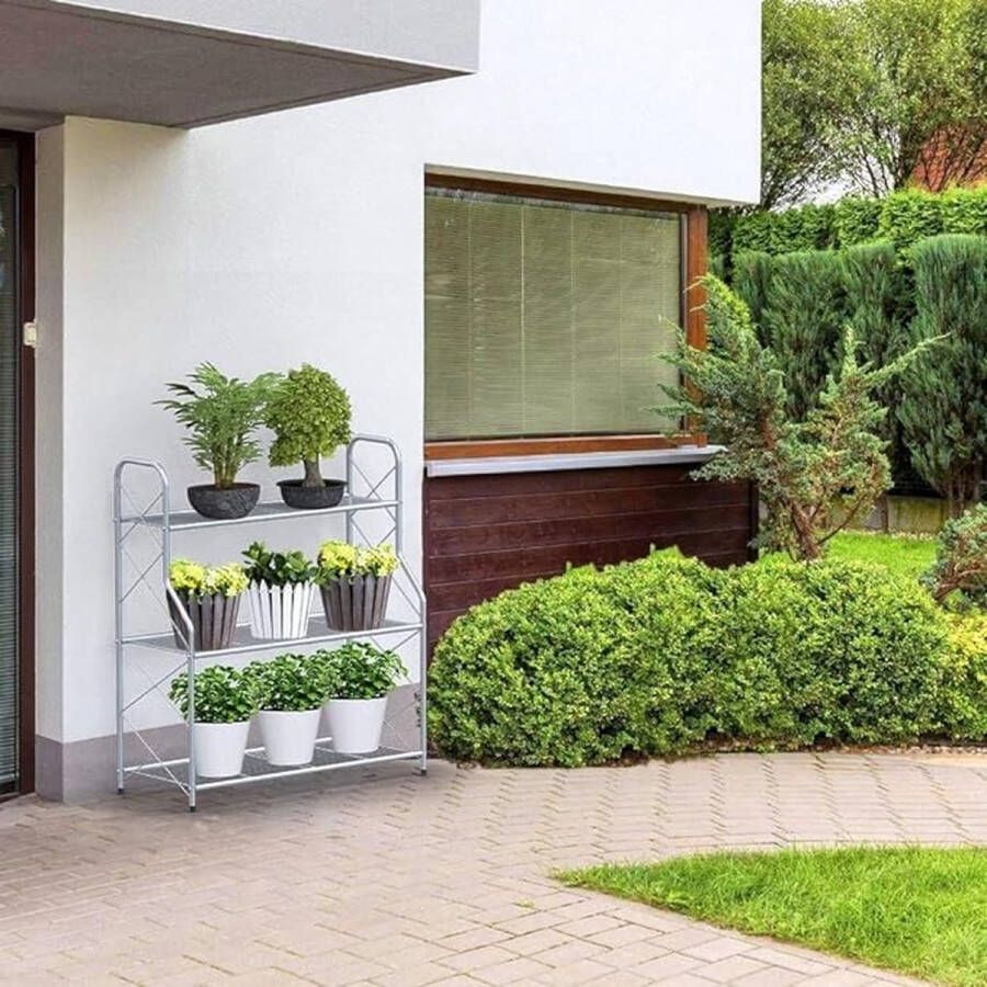Multifunctioneel plantenrek voor balkon hoek woonkamer kantoor tuin 28.7D x 67.6W x 77.7H centimetres