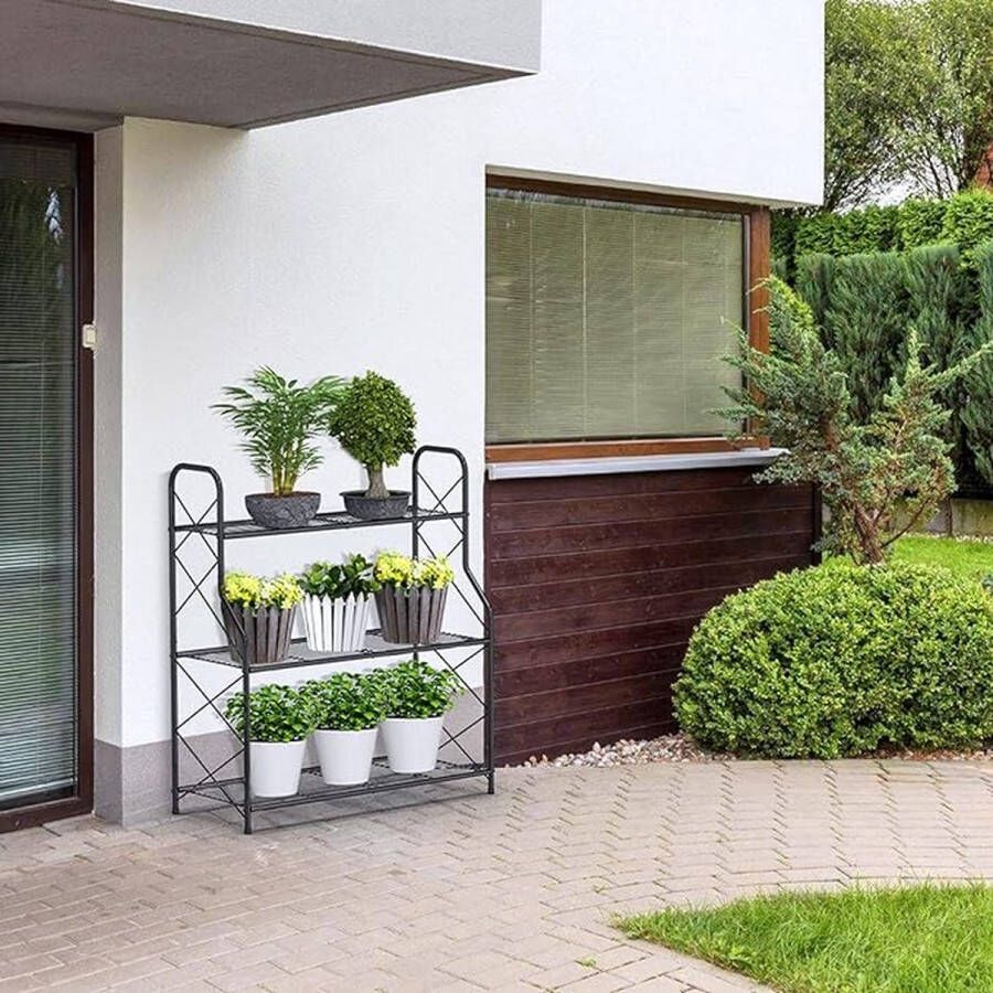 Multifunctioneel plantenrek voor balkon hoek woonkamer kantoor tuin 28.7D x 67.6W x 77.7H centimetres