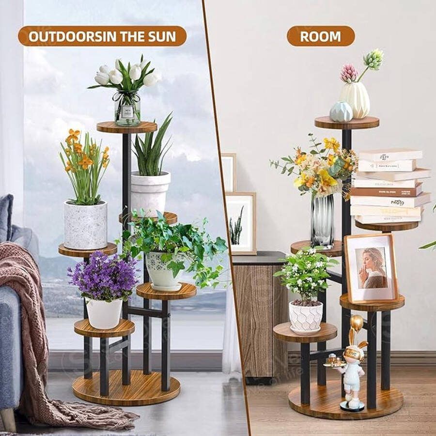 Multifunctioneel plantenrek voor balkon hoek woonkamer kantoor tuin 32 x 32 x 81.3 centimetres