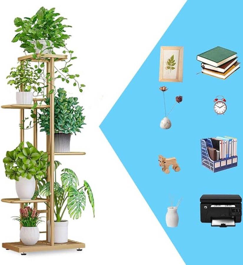 Multifunctioneel plantenrek voor balkon hoek woonkamer kantoor tuin 43 x 21 x 98 centimetres