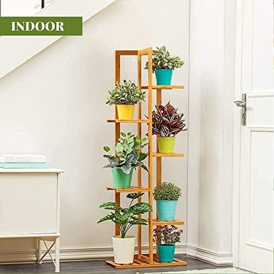 Multifunctioneel plantenrek voor balkon hoek woonkamer kantoor tuin 45 x 22 x 103 cm