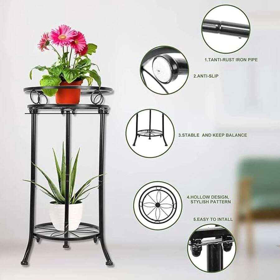 Multifunctioneel plantenrek voor balkon hoek woonkamer kantoor tuin 51.5cm