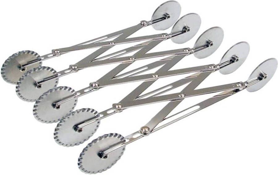 Multifunctionele 10-wiels Deegsnijder en Taartverdeler Roestvrij Staal pizza cutter