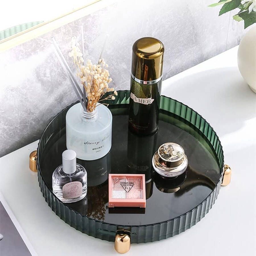 Multifunctionele 360° Draaibare Tafelorganizer Groen Ideaal voor Make-up Huidverzorging Cosmetica Parfums en Meer Optimaliseer Opbergruimte op Keuken Badkamer Studeer- en Kantoorruimte