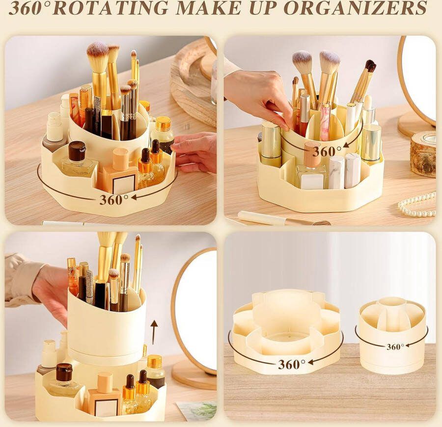 MULTIFUNCTIONELE 360° RONDDRAAIENDE MAKE-UP ORGANISER VOOR SLAAPKAMER EN BADKAMER