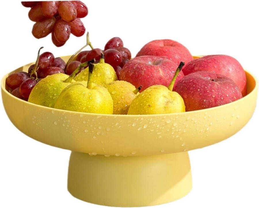 Multifunctionele Afvoer Fruit Snack Cake Opbergrek Woonkamer Eettafel Fruitstandaard (geel) Fruitschaal