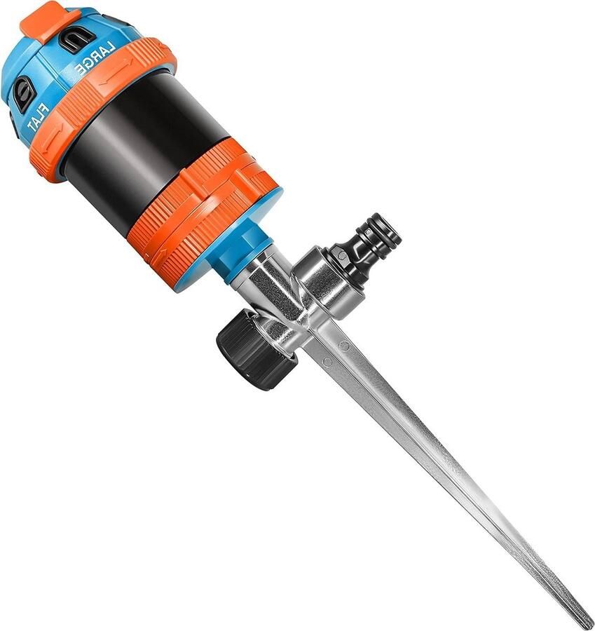 Multifunctionele cirkelsproeier met metalen spike 6-voudig 125m irrigatieradius oppervlakken tot 491m2 combineerbaar met meerdere sproeiers