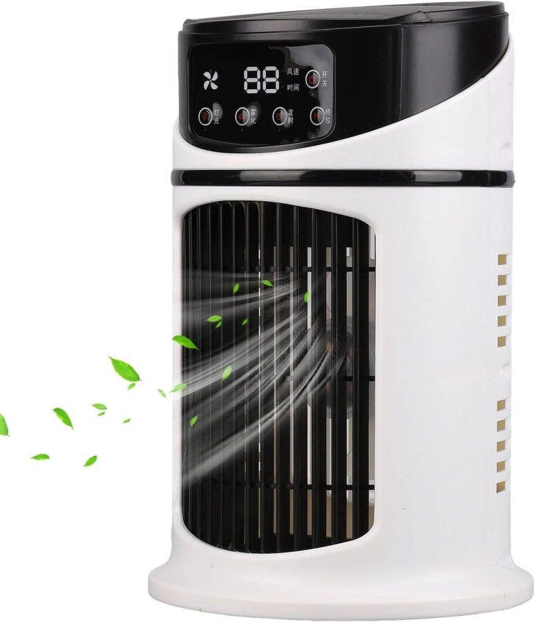 Multifunctionele Draagbare Mini Airconditioner Mobiele Ventilator voor Verkoeling en Bevochtiging in Woonkamer Slaapkamer Kantoor Huis