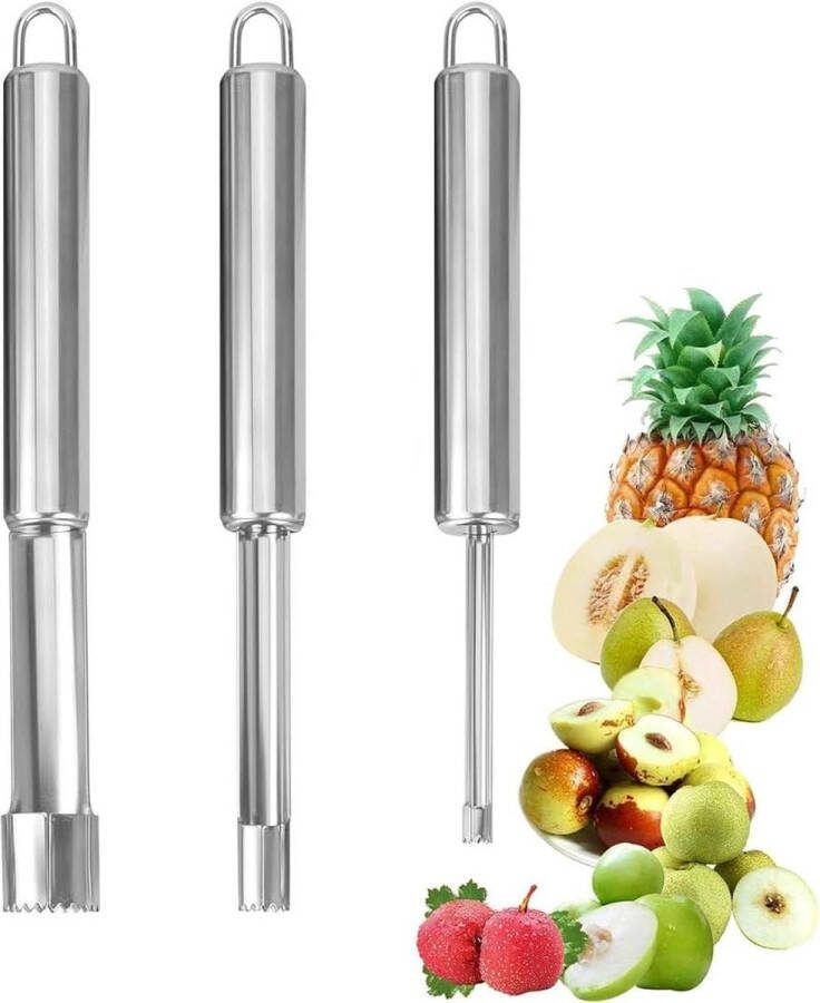 Multifunctionele fruitontpitter Roestvrij staal Appelsnijder voor appels en peren Vaatwasmachinebestendig Set van 2 Appelsnijder