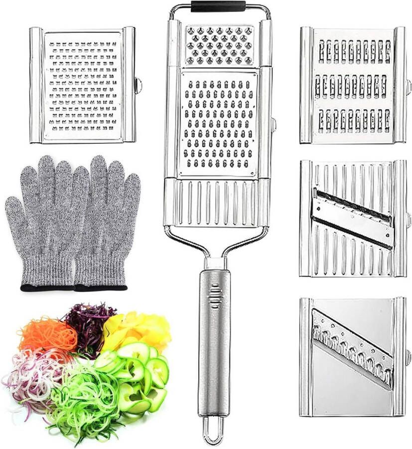Multifunctionele groentesnijder 6-in-1 groentesnijder met juliennefunctie