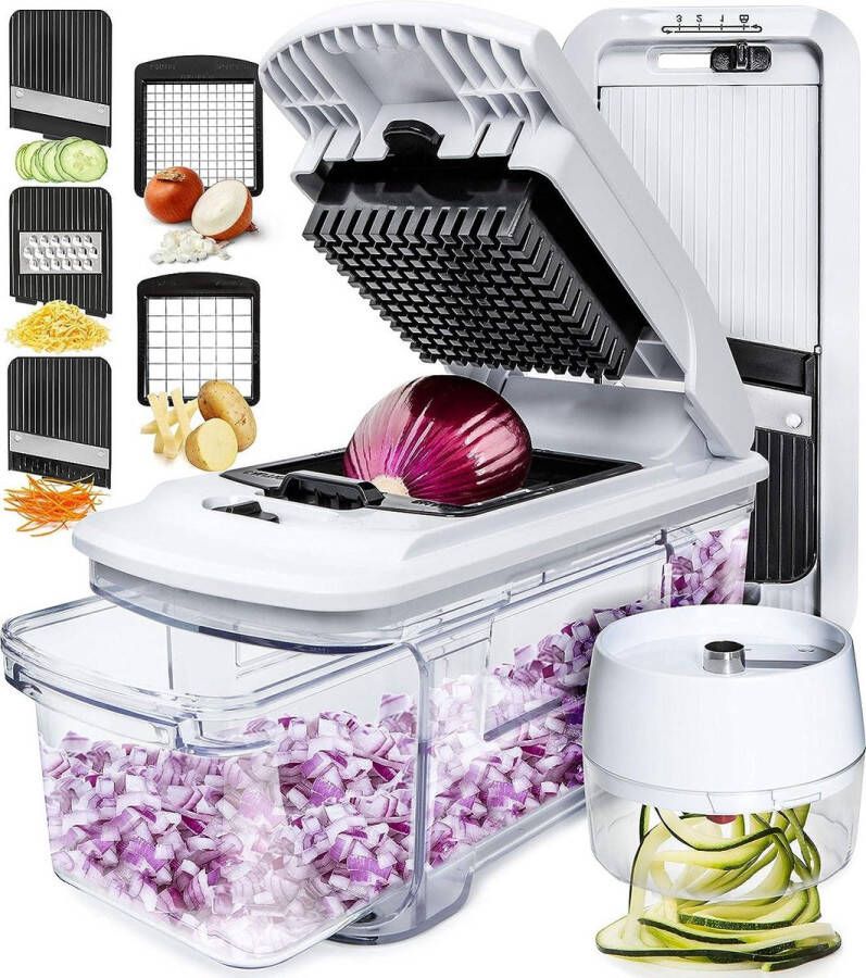 Multifunctionele Groentesnijder met Handmatige Spiraalsnijder Verstelbare Keuken Mandoline voor Groente en Fruit french fry cutter