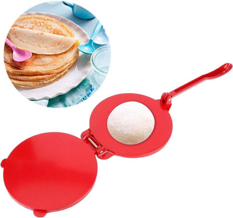 Multifunctionele handmatige tortilla-pers van 8 inch met inklapbare handgreep Pizzamaker en meeldeegpersgereedschap