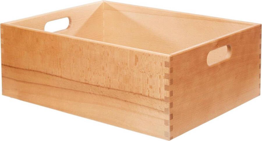 Multifunctionele kist Beuken gelakt 40 x 30 x 15 cm Wooden crates