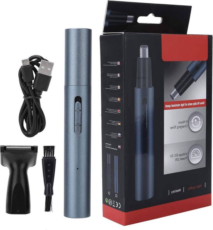 Multifunctionele neus- oortrimmer USB oplaadbaar elektrische baardtrimmer-wenkbrauwtrimmer Neustrimmer