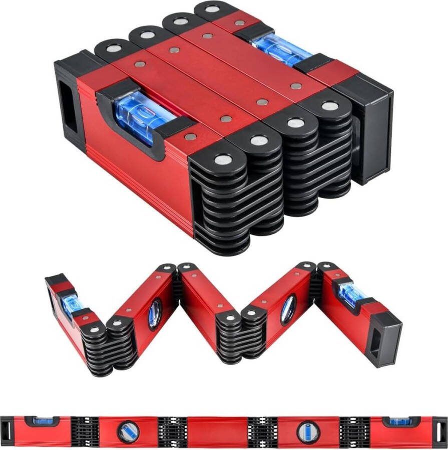 Multifunctionele Opvouwbare Niveau Tool Meetgereedschap voor Houtbewerking Nauwkeurige Nivellering Magnetic Tool