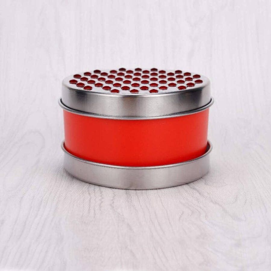Multifunctionele Rasp Kaasrasp Roestvrij Stalen Fruit Groenten Rasp Zester met Opbergcontainer (rood)