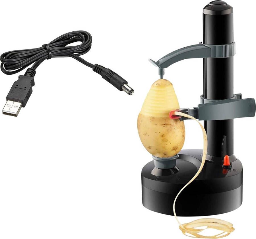 Multifunctionele schilmachine automatische roterende appel schilmachine aardappelschiller groentesnijmachine roestvrij staal keukenschilmes zwart