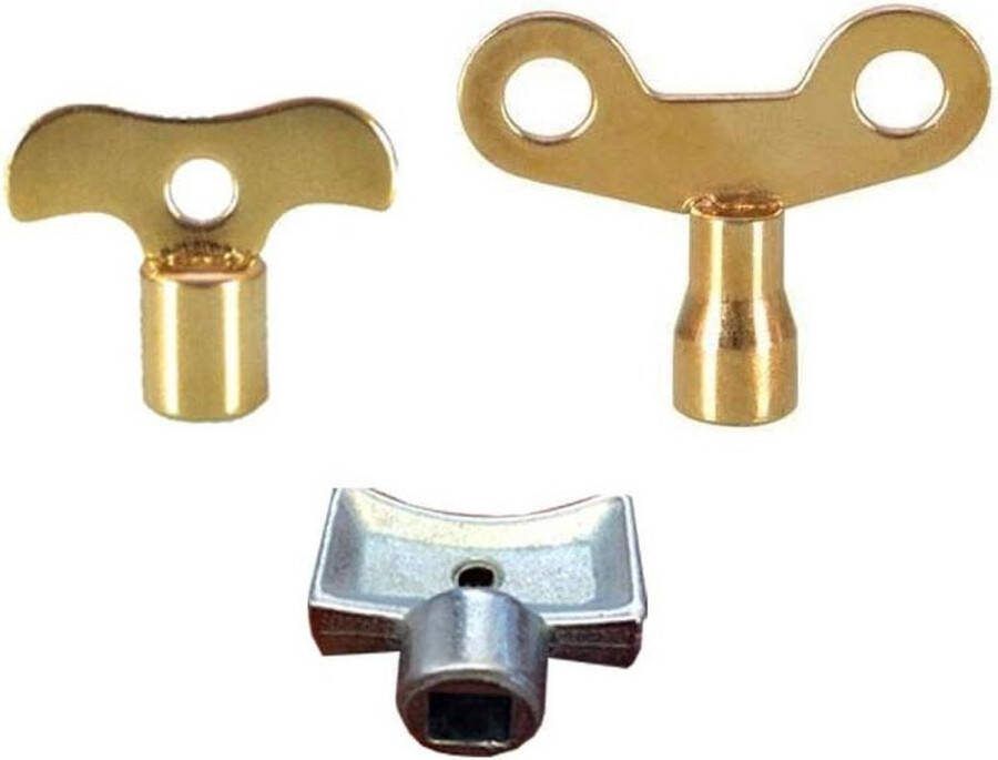 Multifunctionele Sleutel Kit Loodgieter Tools Kraan Sleutel Radiator Ontluchtingsventiel Water Tap Knop Schakelaar Assortiment van Utility Keys Pack van 3 buitenkraan sleutel