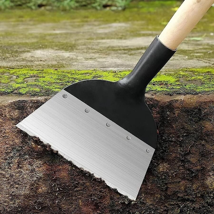 Multifunctionele tuinschep onkruidschep van koolstofstaal onkruidschep voor planten boerderij wieden plantenschep onkruidreinigingsschep (21 x 26 5 cm zonder handvat)