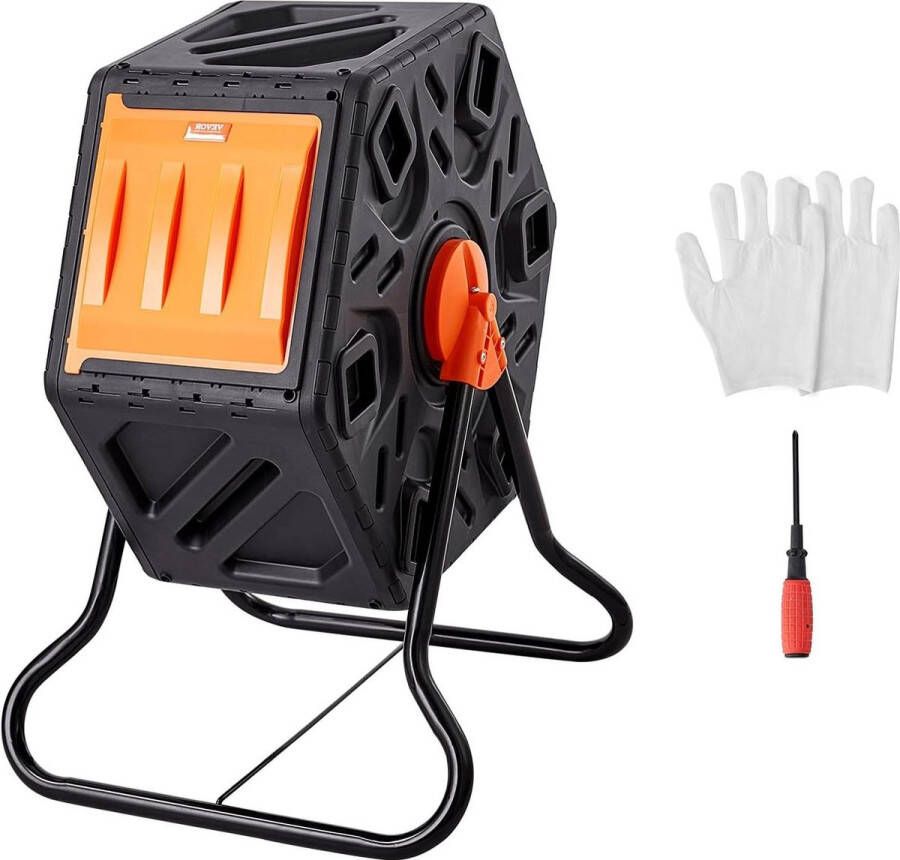 Multifunctionele Tumbling Compostbak 70 liter 360 graden draaibaar Incl. Handschoenen