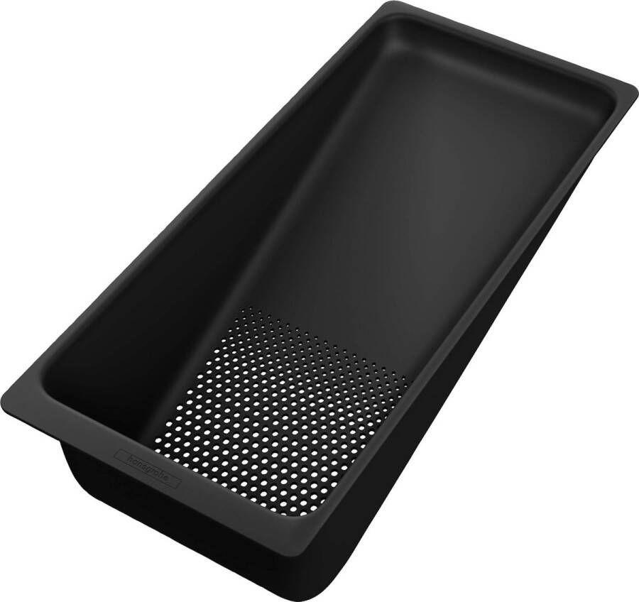 Multifunctionele zeef F14 (accessoires keukenspoelbak afdruipzeef) mat zwart