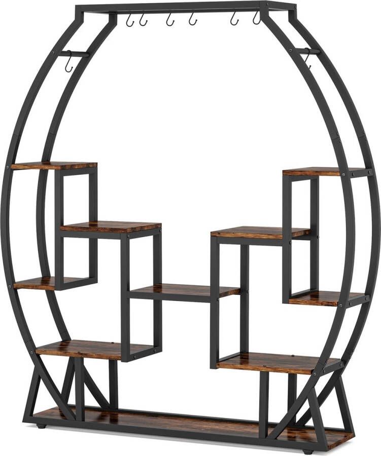 Multis Luxe Plantenrek Plantentafel Bloemenrek Geschikt voor Binnen 5 Lagen Inclusief Ophanghaken 135x28x177cm