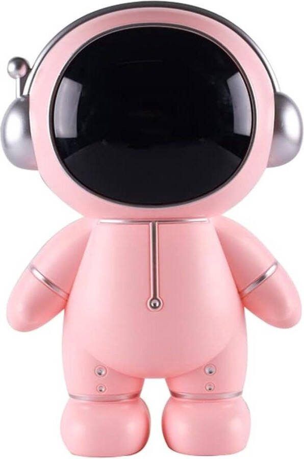 Munt Bank Ruimtevaarder Spaarpot Desktop Sculptuur Standbeeld Roze