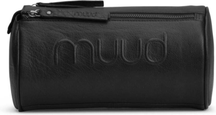 MUUD Drew toilettas. Handgemaakt leren toilettas 17x25xØ14cm