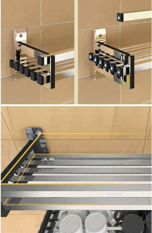 Muur keukenplank specerij kruidenrek 304 roestvrij staal hanger opbergrek 50 cm