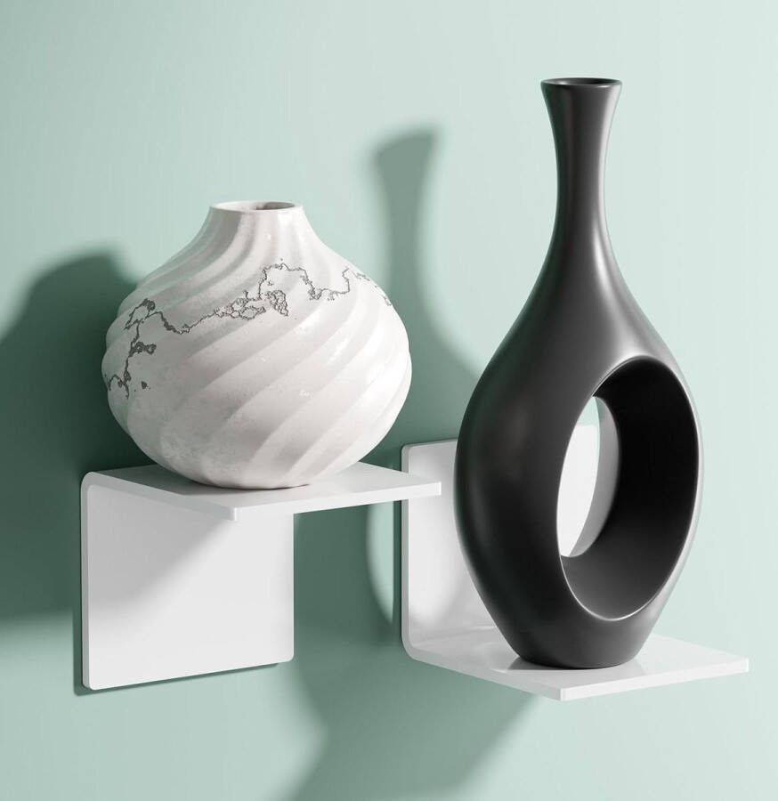 Muur zwevend rek houten planken voor aan de muur Opbergrek