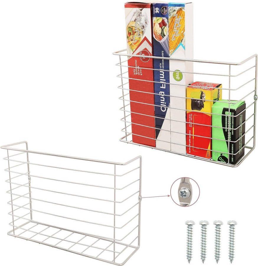 Muurgemonteerde Hangende Keuken Opslag Manden Metalen Draad Organizer Rek voor Keukenkast Rustieke Boeren Decoratie Keuken Badkamer Folie & Wrap Opslag Keukenkast organizer