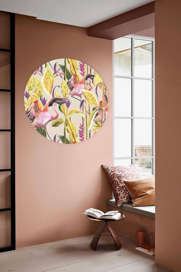 Muursticker Flamingo jungle verhalen