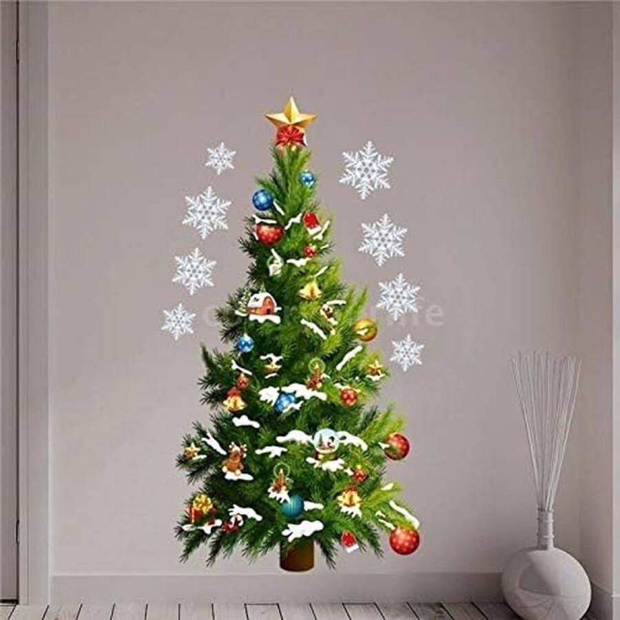 Muursticker raamstickers herbruikbare stickers Kerstmis raamstickers PVC raamafbeeldingen Kerstmis raamdecoratie zelfklevende raamfolie kerstdecoratie