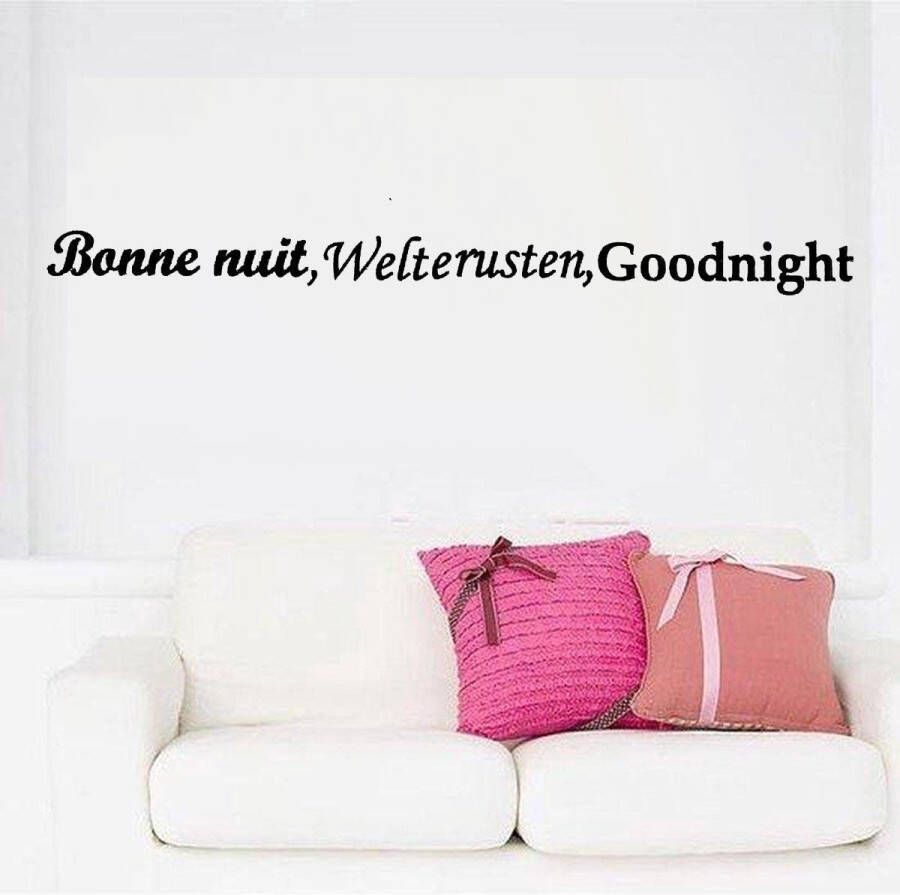 Muursticker Tekst Bonne nuit