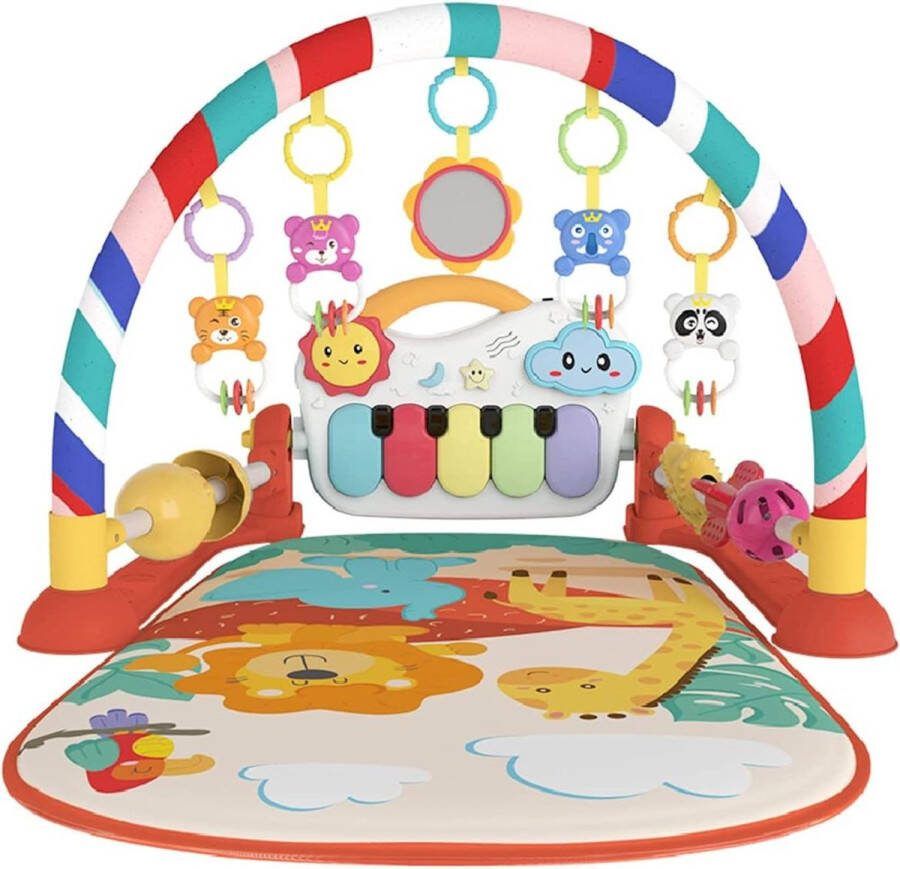 Muzikaal Activiteitencentrum Baby Gym Mat Buiktijd Peuter Mat Rood