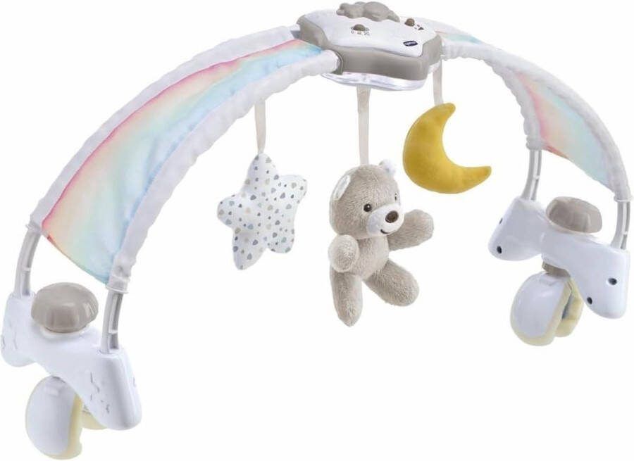 Muzikale regenboog boog voor wieg of wieg Lichten en kalmerende muziek voor baby Neutraal