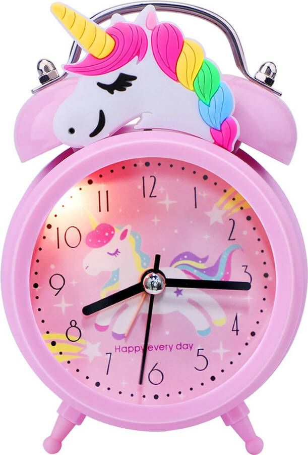 My Little Pony Unicorn Pink A Wekker Klok Dubbele Belklok Verlichting Nachtlamp 12 5cm