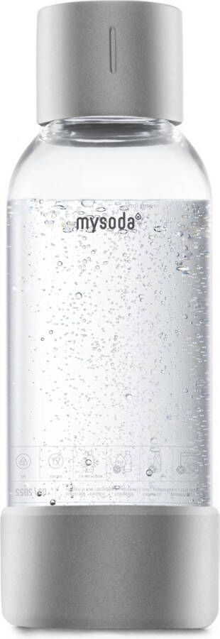 MySoda Pet Flessen 1 x 0.5L Silver Aluminium | Sodamakers toebehoren | 6430052009715