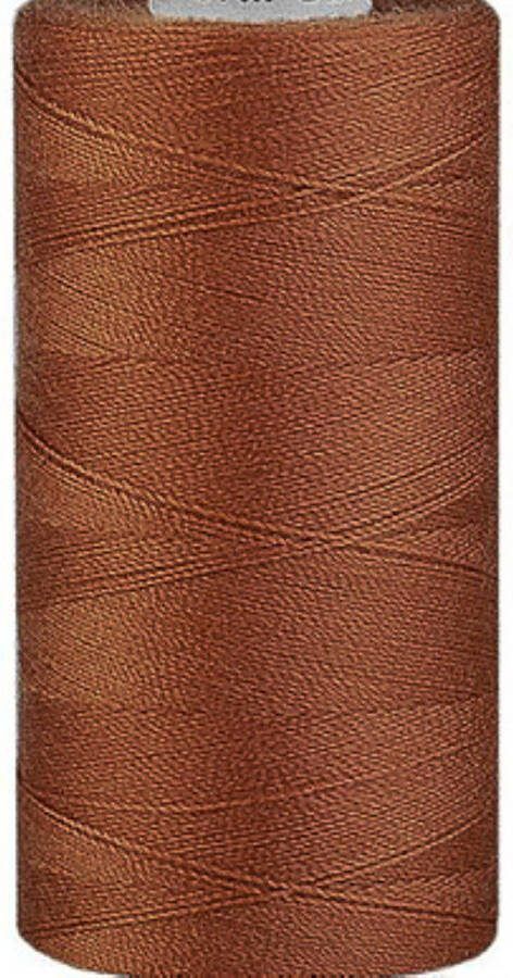 Naaigaren 100% polyester kastanjebruin chocolade bruin 500 m garen