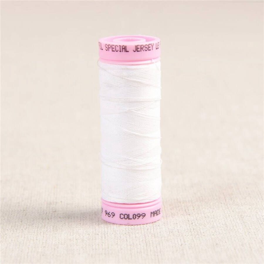 Naaigaren elastisch voor tricot en andere rekbare stoffen flex naaigaren 140m wit