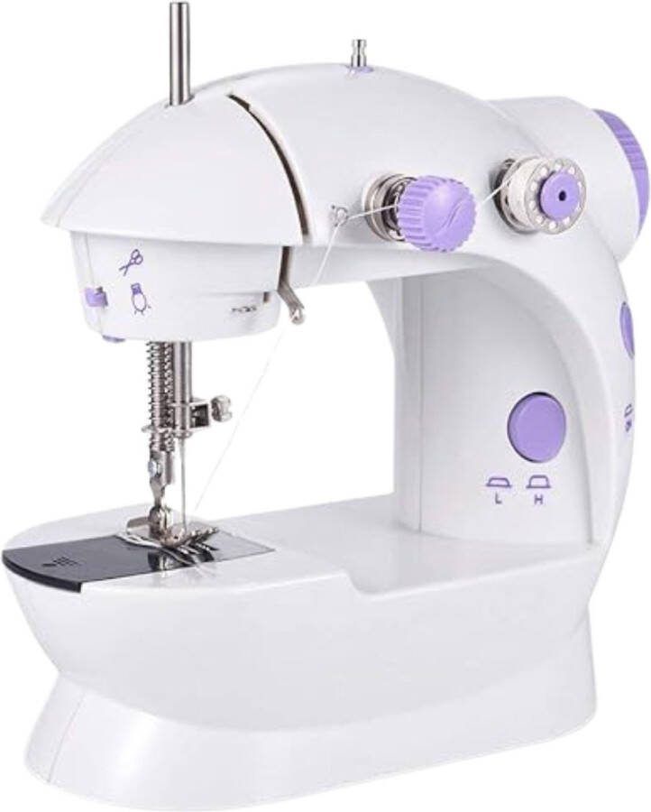 Naaimachine Kinderen Kindernaaimachine Met 2 Snelheden Mini Naaimachine Met Tweedraadspedalen – Handnaaimachine- kindernaaimachine Wit