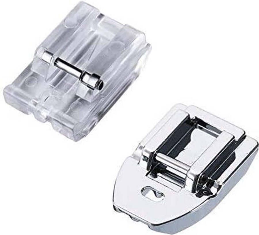Naaimachine voetjes-naaivoeten rvs- naaivoet naaimachine naaivoet voor-Onzichtbare Rits Naaivoet Enkelzijdig Kleine Universele Clip o-Accessoires voor naaimachines-Set van 2 onzichtbare ritsvoeten voor Brother Singer Juki