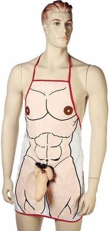Naakte man schort met penis