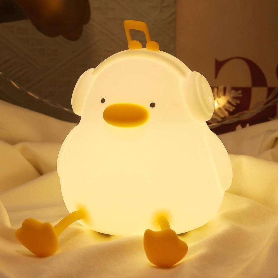 Nachtlampje schattige siliconen eend versier kinderkamer kerstcadeau volwassenen jongeren baby's Nachtlampje volwassenen